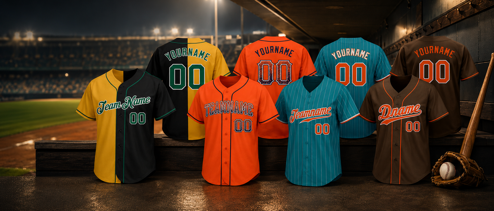 Custom baseball jersey styles