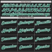 Men's Custom Black Kelly Green-Gold Authentic Split Fashion Baseball Jersey - Image 3