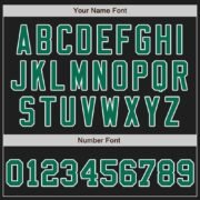 Men's Custom Black Kelly Green-Gold Authentic Split Fashion Baseball Jersey - Image 5