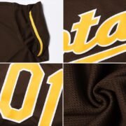 Men's Custom Brown Red-Cream Authentic American Flag Fashion Baseball Jersey - Image 3