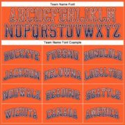 Men's Custom Orange Navy-White Authentic Drift Fashion Baseball Jersey - Image 3