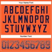 Men's Custom Orange Navy-White Authentic Drift Fashion Baseball Jersey - Image 4