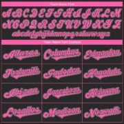 Men's Custom Black Pink-White Authentic Baseball Jersey - Image 2