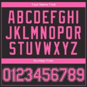 Men's Custom Black Pink-White Authentic Baseball Jersey - Image 4