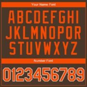 Men's Custom Brown Orange-White Authentic Baseball Jersey - Image 5